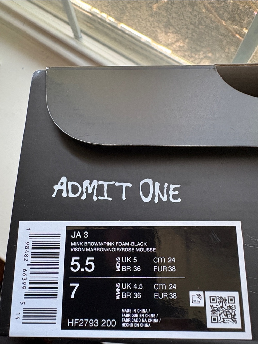 JA 3 Nike Big Kids Sneakers in Gray with Orange Laces - Picture 2 of 10